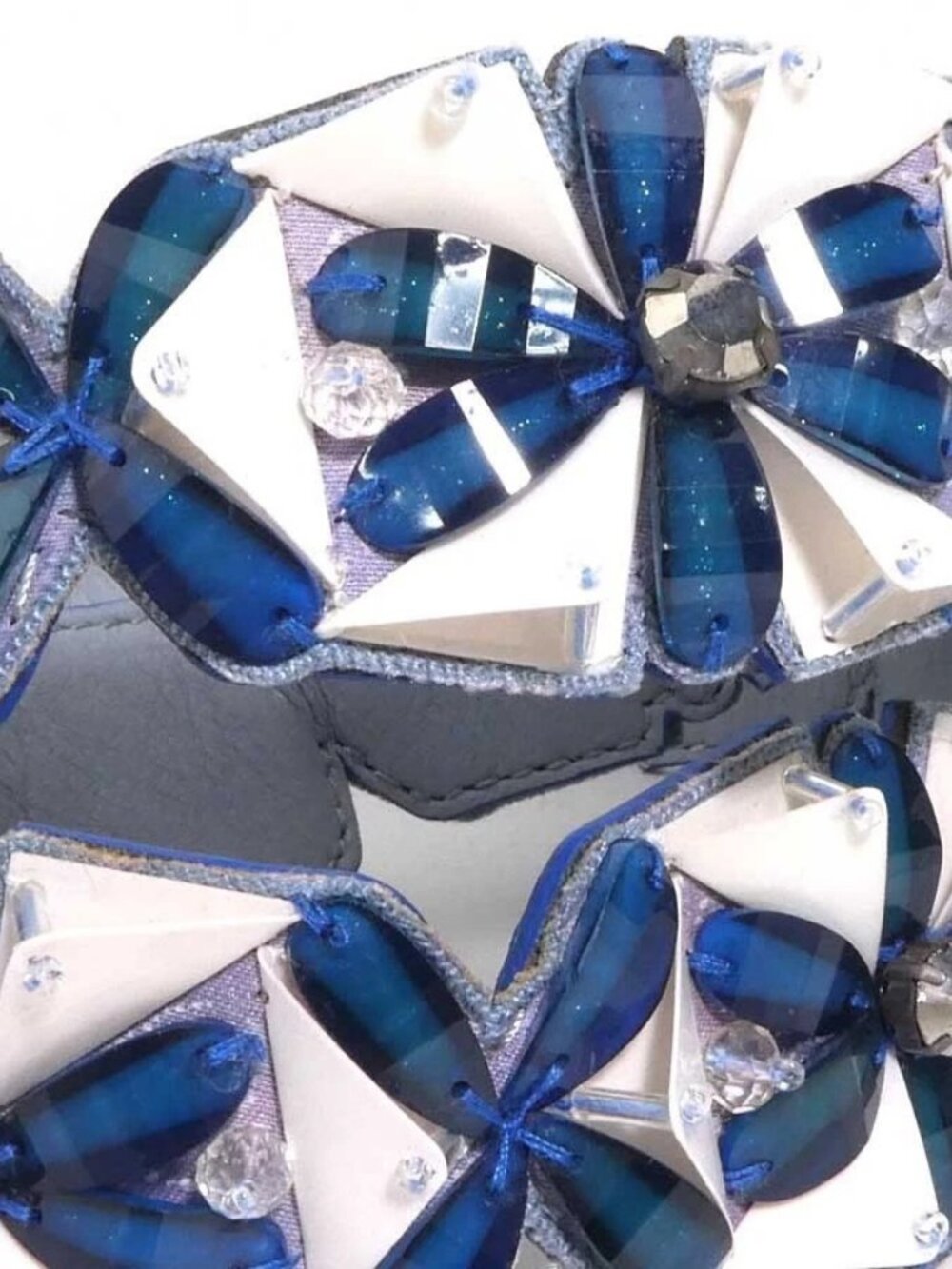 Auth FENDI Strap You Shoulder Strap Blue/White/Silver Leather/Plastic - Picture 3 of 9